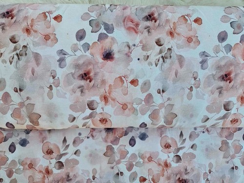 Baumwolljersey blumen aquarell - blumen,