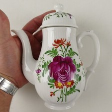 Nippon handgemalt Ostfriesenrose Kaffeekanne 14x6 cm W-3299