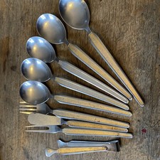 Besteckteile Luxador Edelstahl Vergoldet, 70er, Vintage