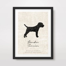 BORDER TERRIER HUND KUNSTDRUCK