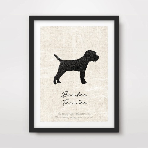 Border terrier hund kunstdruck - hund,