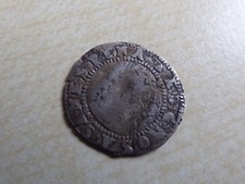 Elisabeth I. Halbgrütze Silber gehämmert Mittelalter Münze (myrefn12512)