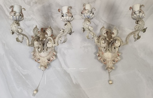 Vintage wandleuchte rokoko - vintage,