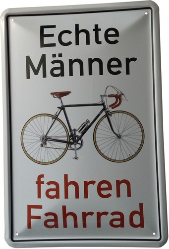 Blechschild 20x30 fahrrad - blechschild,
