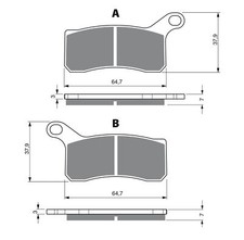 Bremsbeläge vorn Goldfren 261AD passend für KTM ATV 525 XC ab Bj. 08-