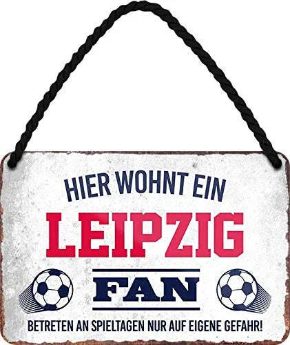 Blechschild fußball hier - blechschild,