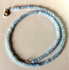 Aquamarin Kette unbehandelt -