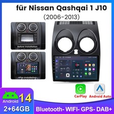 Für Nissan Qashqai J10 2007-2016 GPS Navi Autoradio Android 13.0 Carplay FM RDS