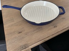 Steakpfanne Grillpfanne sehr Massiv Farbe Blau