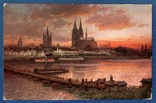 Köln Raritäten Schiffsbrücke 1912 Astudin-Karte 113 Hoursch & Bechstedt Köln AK