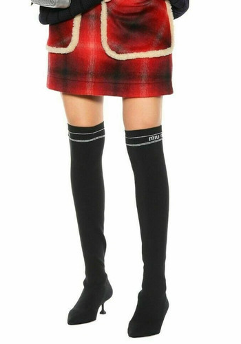 Miu sock - miu, ribbed-knit