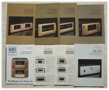 Accuphase Hochglanzprospekte (1) A50V, P-3000, P-7000, M-6000 u. a.