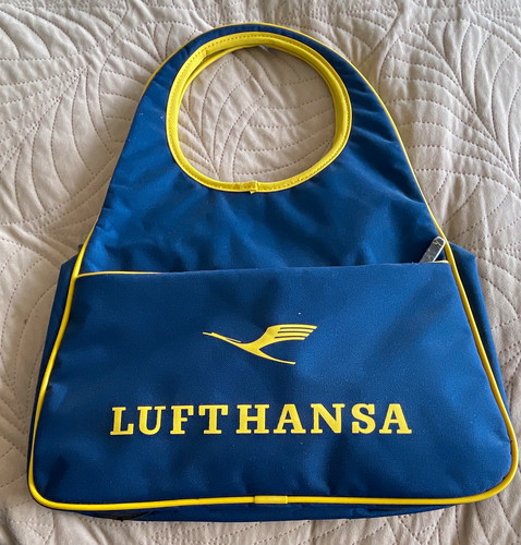 Lufthansa tasche blau gelb mit - tasche,