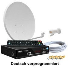 Digitale Satanlage Komplettset 60cm HDTV Sat-Receiver USB LNB Kabel Sat Anlage