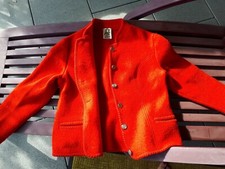 Roter Walkjanker,Münchner Strickmoden, Größe 42/44, 100 % Schurwolle, Neuwertig 