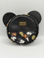 Mickey Mouse Maus Handtasche Umhängetasche rund 20cm sehr guter Zustand