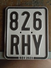 Nummernschild BRD für Mofa / Roller von 2023 - 826 RHY - Neuwertig für Sammler