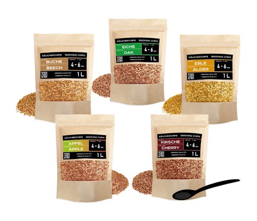 Pini räucherchips set l - pini, 5x