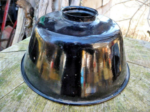 Emaillampenschirm antik kandem - emaillampenschirm,
