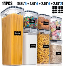 14er Set Vorratsdosen Set mit Deckel Vorratsglas Vorratsgläser Aufbewahrungsbox