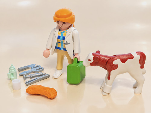 Playmobil tierärztin mit kalb - playmobil,