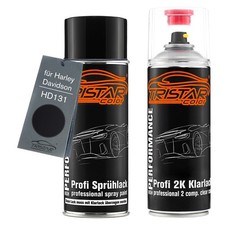 Motorradlack 2K Spraydosen Set für Harley Davidson HD131 Vivid Black
