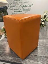 POMP Hocker Leder in orange  /