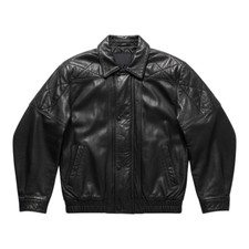 Vintage leder bomberjacke - vintage,