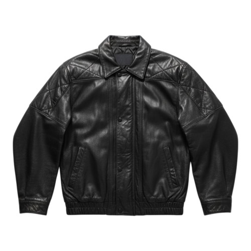 Vintage leder bomberjacke - vintage,
