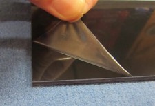 Alu-Verbundplatte 3 mm Schwarz glänzend Zuschnitt 650 x 95 mm, Deckschicht 0,3mm