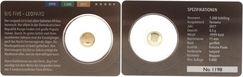 Tansania 1500 schilling gold - 1500,