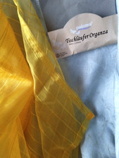 1x Tischdecke gelb Tischläufer Tischwäsche Mitteldecke Organza  39/180 cm.