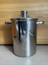 EUROHOME Spargeltopf Einsatz und Glasdeckel - Edelstahl