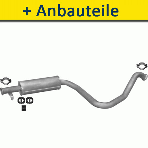 Mitteltopf auspuff für - mitteltopf, auspuff+