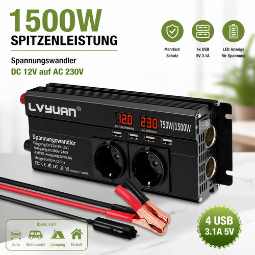 Wechselrichter 12v auf ac - wechselrichter,