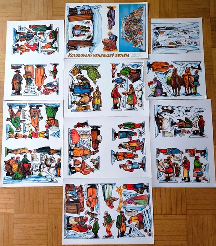 Weihnachtskrippe papier pappe - papier,
