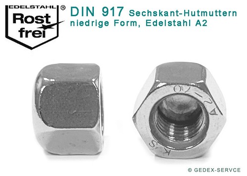 Hutmuttern din 917 m5 - din, m6