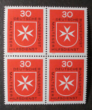 Bund 1969: "MALTESER HILFSDIENST", Viererblock, Michel-Nr. 600, postfrisch