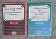 Umzeichnungsplan 1925 Deutsche Reichsbahn-Gesellschaft Band 1 und 2 Reprint