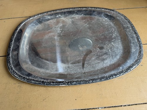 Großes vintage silbertablett - großes,