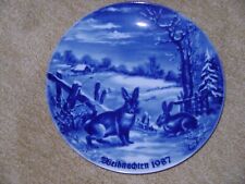 Lichte Porzellan Kobalt Weihnachtsteller 1987