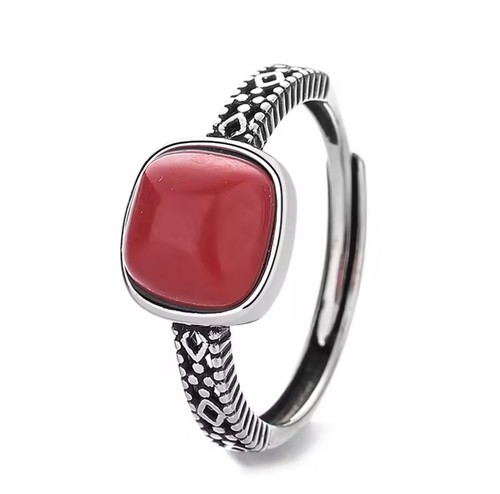 Damen ring edelstahl - ring, rot