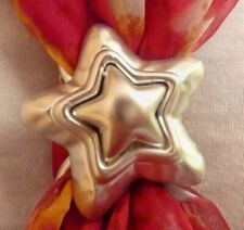 TUCHHALTER SCHALHALTER  VARIANTEN Stern Löwe Knoten in Silber + Goldfarben SCARF