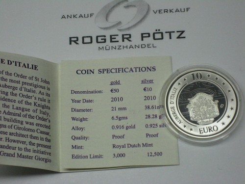 Euro silber malta 2010 - silber, pp