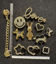 11 Stck. Gold Schwarz Kroko