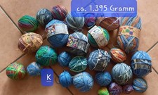 Sockenwoll-Reste?  Nur Opal Ca. 1395? GRAMM ?4FÄDIG RESTE SOCKENWOLLE??