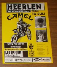 Seltene Werbung Heerlen CAMEL Int. Motocross 250-cc Grand Prix Het Hellegat 1988