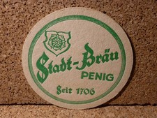 alter DDR Bierdeckel Stadt-Bräu Penig Sachsen +2013 aus Sammlung 