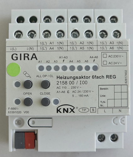 Gira heizungsaktor 6fach reg - heizungsaktor,