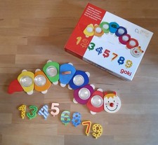 Goki Geburtstagsraupe 1 bis 9 Jahre Camila aus Holz, Geburtstag Geburtstagszug